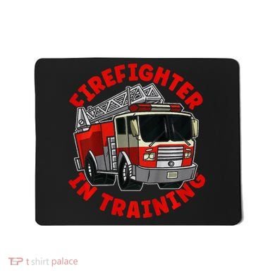 funny Firefighter In Training Fire Truck  Mousepad