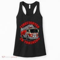 funny Firefighter In Training Fire Truck  Women's Tank Top thumb 0