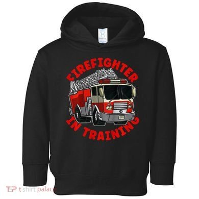 funny Firefighter In Training Fire Truck  Toddler Hoodie