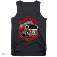 funny Firefighter In Training Fire Truck  Tank Top thumb 0