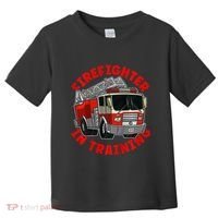 funny Firefighter In Training Fire Truck  Toddler T-Shirt thumb 0