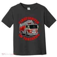funny Firefighter In Training Fire Truck  Toddler T-Shirt thumb 0