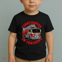 funny Firefighter In Training Fire Truck  Toddler T-Shirt thumb 2