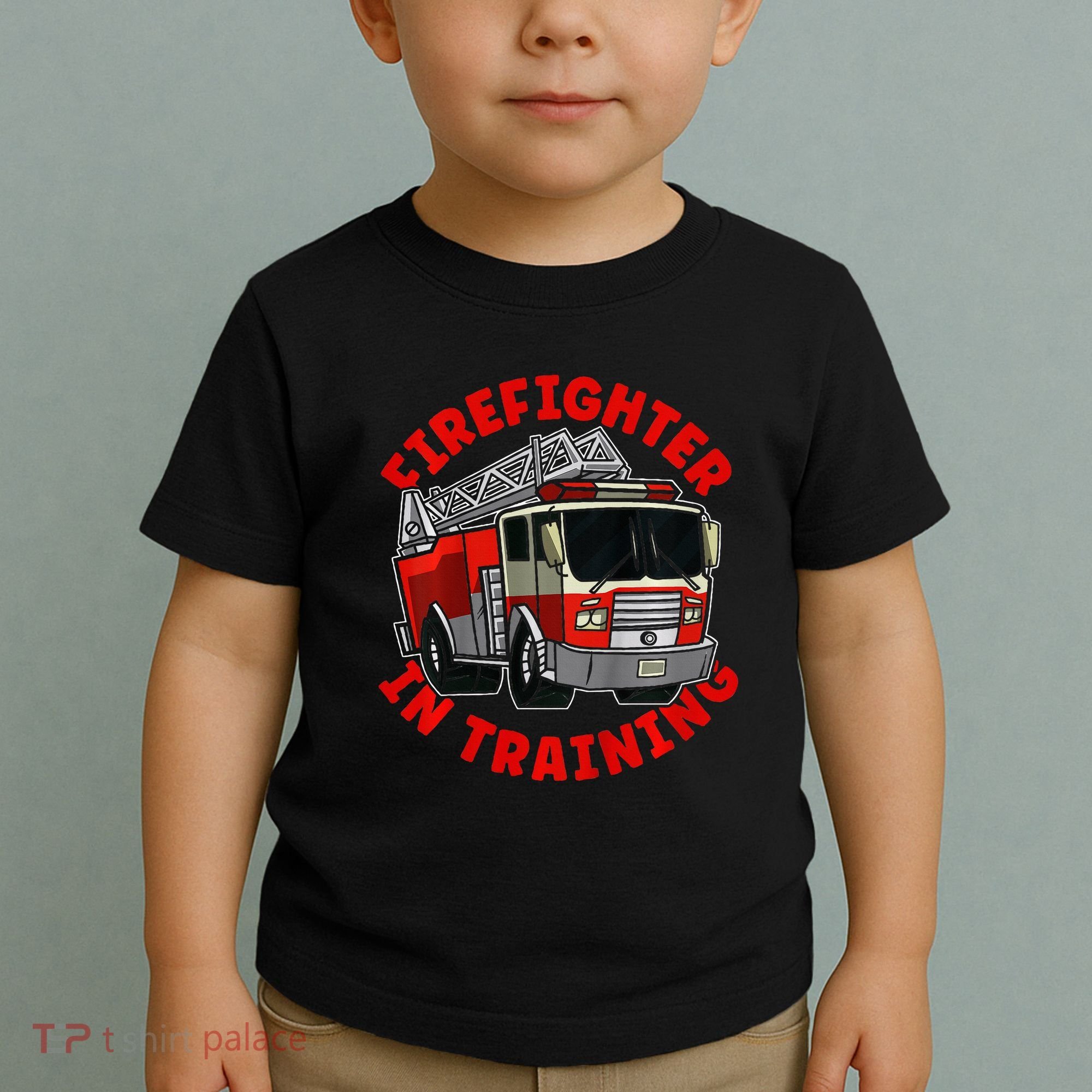 funny Firefighter In Training Fire Truck  Toddler T-Shirt