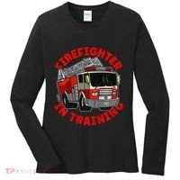 funny Firefighter In Training Fire Truck  Women's Long Sleeve Shirt thumb 0