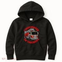 funny Firefighter In Training Fire Truck  Kids Hoodie thumb 0