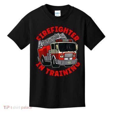 funny Firefighter In Training Fire Truck  Kids T-Shirt