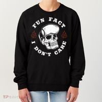 Fun Fact I Don't Care Funny Skeleton Sarcastic Women's Sweatshirt thumb 0