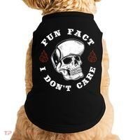 Fun Fact I Don't Care Funny Skeleton Sarcastic Doggie Tank thumb 0