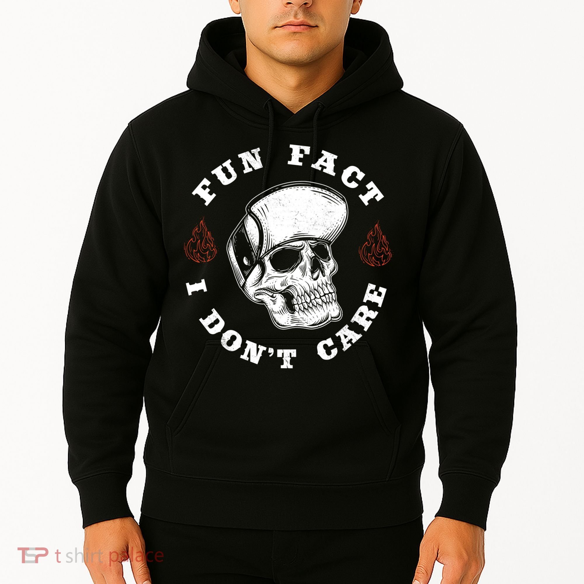 Fun Fact I Don't Care Funny Skeleton Sarcastic Hoodie