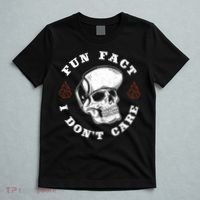 Fun Fact I Don't Care Funny Skeleton Sarcastic T-Shirt thumb 5