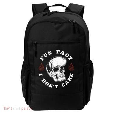 Fun Fact I Don't Care Funny Skeleton Sarcastic Backpack