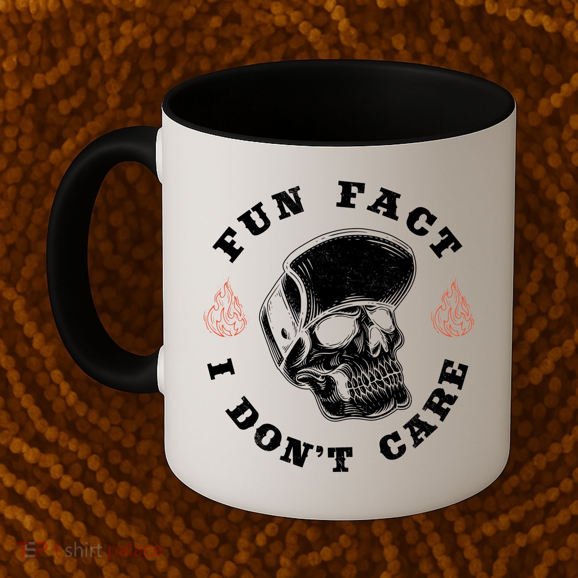 Fun Fact I Don't Care Funny Skeleton Sarcastic Coffee Mug