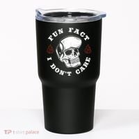 Fun Fact I Don't Care Funny Skeleton Sarcastic Tumbler thumb 0