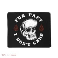 Fun Fact I Don't Care Funny Skeleton Sarcastic Mousepad thumb 0