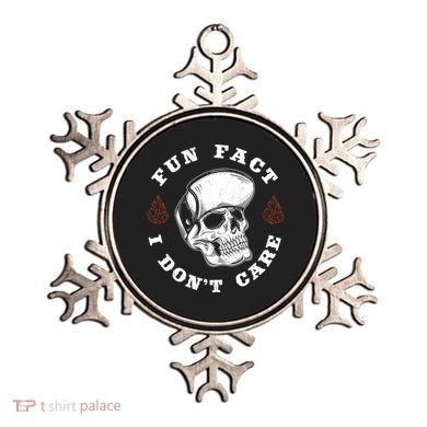 Fun Fact I Don't Care Funny Skeleton Sarcastic Ornament