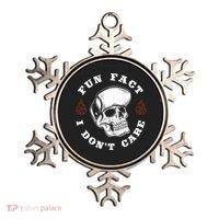 Fun Fact I Don't Care Funny Skeleton Sarcastic Ornament thumb 0