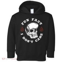 Fun Fact I Don't Care Funny Skeleton Sarcastic Toddler Hoodie thumb 0