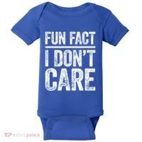 Fun Fact I Don't Care Great Gift Sarcastic Meaningful Gift Cute Gift Baby Bodysuit thumb 0