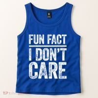 Fun Fact I Don't Care Great Gift Sarcastic Meaningful Gift Cute Gift Tank Top thumb 2