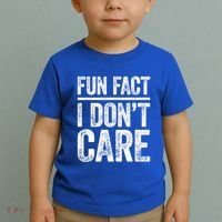 Fun Fact I Don't Care Great Gift Sarcastic Meaningful Gift Cute Gift Toddler T-Shirt thumb 2