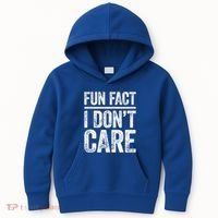 Fun Fact I Don't Care Great Gift Sarcastic Meaningful Gift Cute Gift Kids Hoodie thumb 0