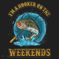 Funny Fishing I'm A Hooker On The Weekends Beanie thumb 2
