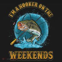 Funny Fishing I'm A Hooker On The Weekends Women's Hoodie thumb 2