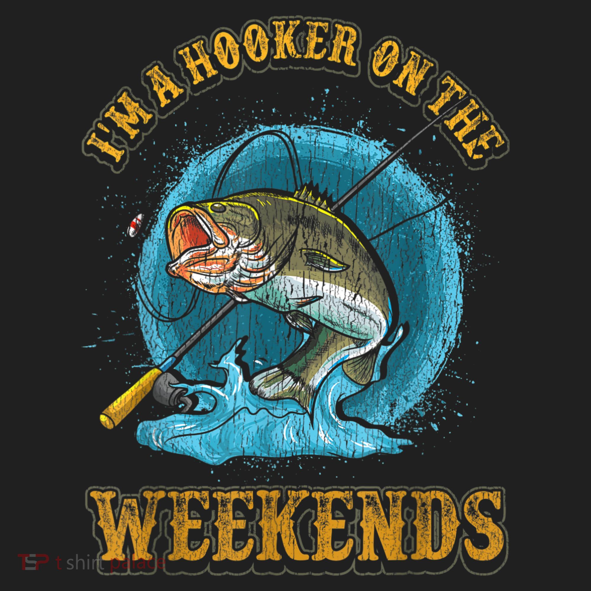 Funny Fishing I'm A Hooker On The Weekends Golf Towel