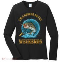 Funny Fishing I'm A Hooker On The Weekends Women's Long Sleeve Shirt thumb 0