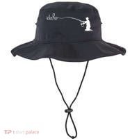 Fly Fish Idaho With White Text Trout Fishing Bucket Hat thumb 0