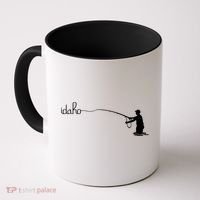 Fly Fish Idaho With White Text Trout Fishing Coffee Mug thumb 0