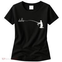 Fly Fish Idaho With White Text Trout Fishing Women's T-Shirt thumb 0