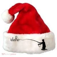 Fly Fish Idaho With White Text Trout Fishing Santa Hat thumb 0