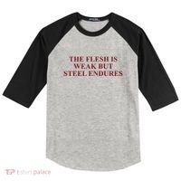Fantasyinitiative Fantasy Initiative By Fire And Steel The Flesh Is Weak But Ste Raglan Baseball Sleeve Shirt thumb 0
