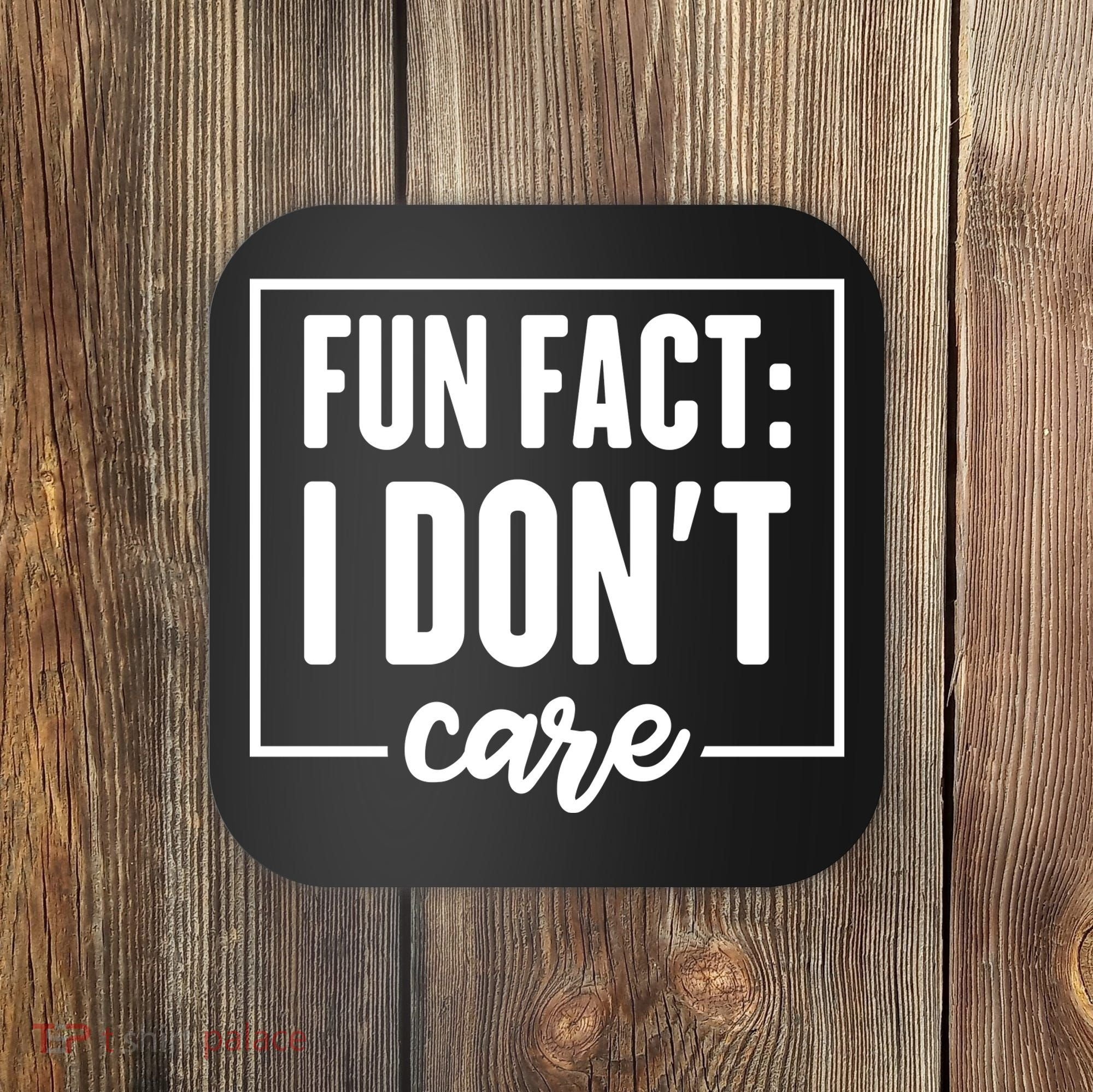 Fun Fact I Don't Care Coaster
