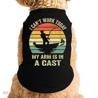 Funny Fisherman I Can't Work Today My Arm Is in a Cast Doggie Tank thumb 0