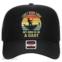Funny Fisherman I Can't Work Today My Arm Is in a Cast Hat thumb 0