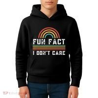 Fun Fact I DonT Care Kids Hoodie thumb 4