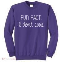 Fun Fact I Don't Care Funny Sweatshirt thumb 0