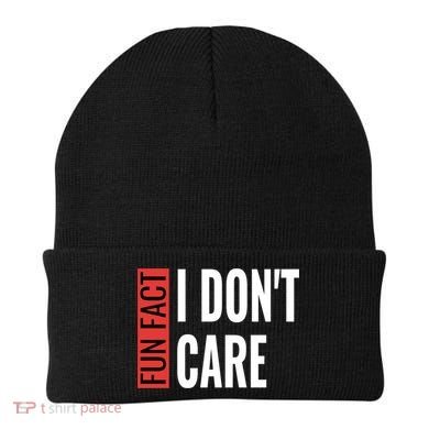Fun Fact I Don't Care Sarcastic Saying Humorous Great Gift Beanie