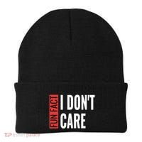 Fun Fact I Don't Care Sarcastic Saying Humorous Great Gift Beanie thumb 0