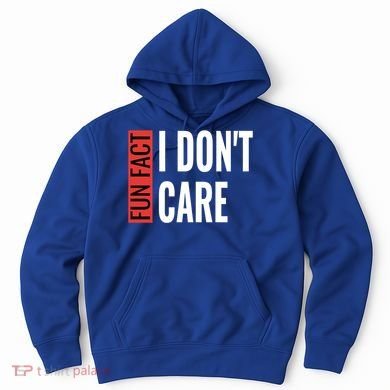 Fun Fact I Don't Care Sarcastic Saying Humorous Great Gift Hoodie