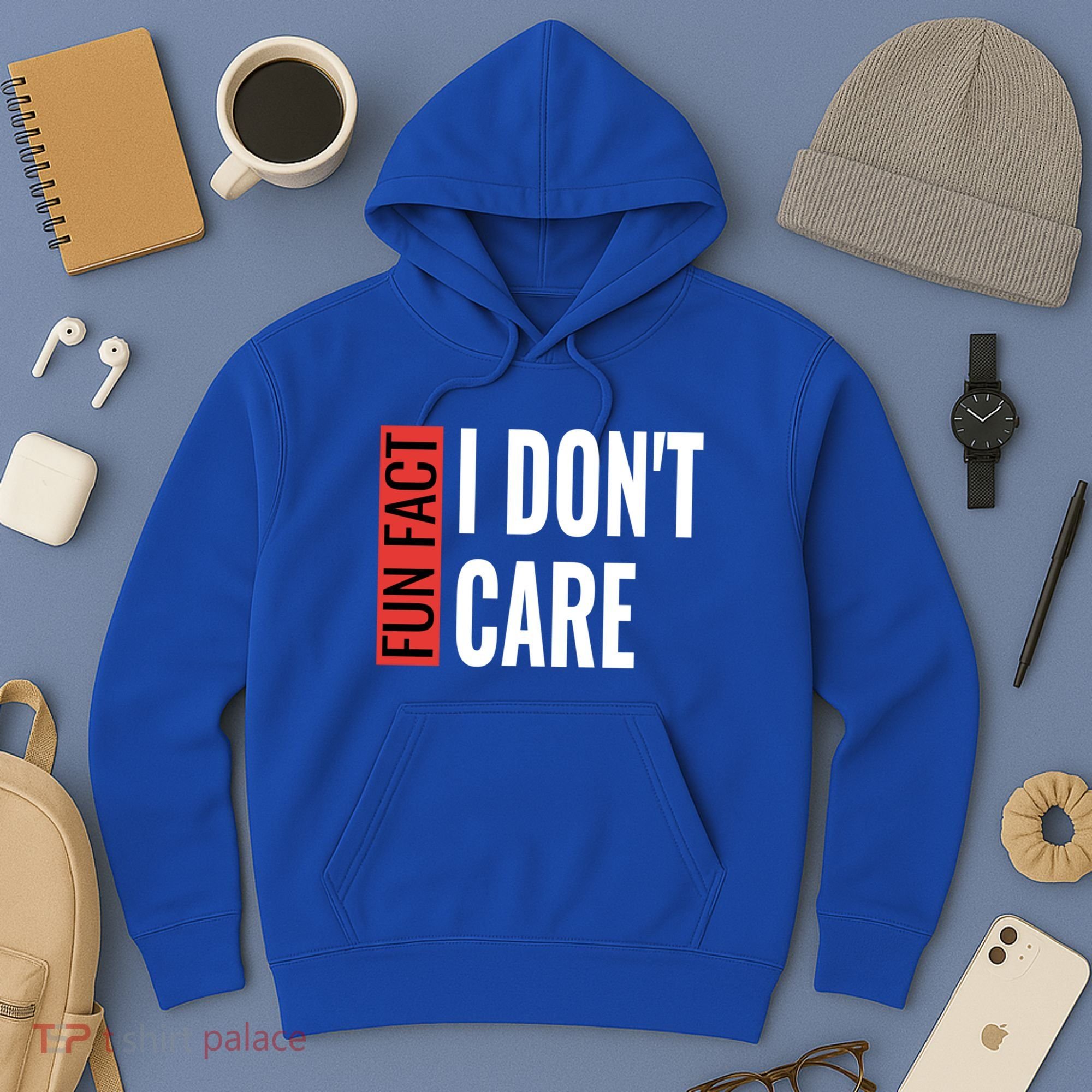 Fun Fact I Don't Care Sarcastic Saying Humorous Great Gift Hoodie