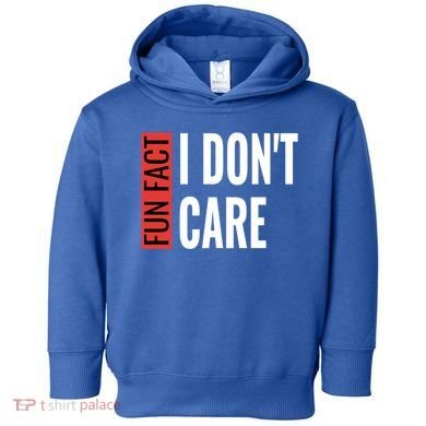 Fun Fact I Don't Care Sarcastic Saying Humorous Great Gift Toddler Hoodie
