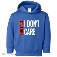 Fun Fact I Don't Care Sarcastic Saying Humorous Great Gift Toddler Hoodie thumb 0