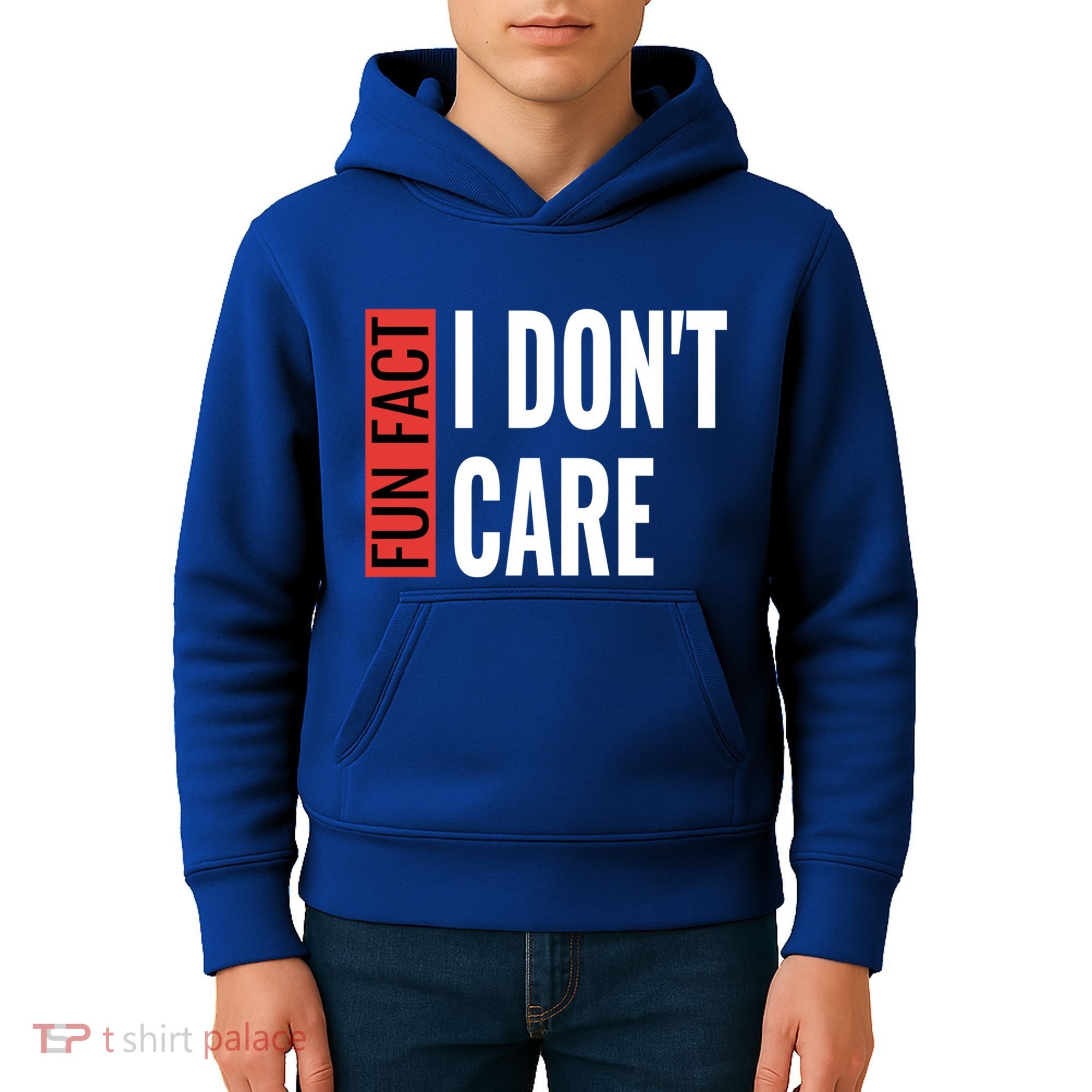 Fun Fact I Don't Care Sarcastic Saying Humorous Great Gift Kids Hoodie