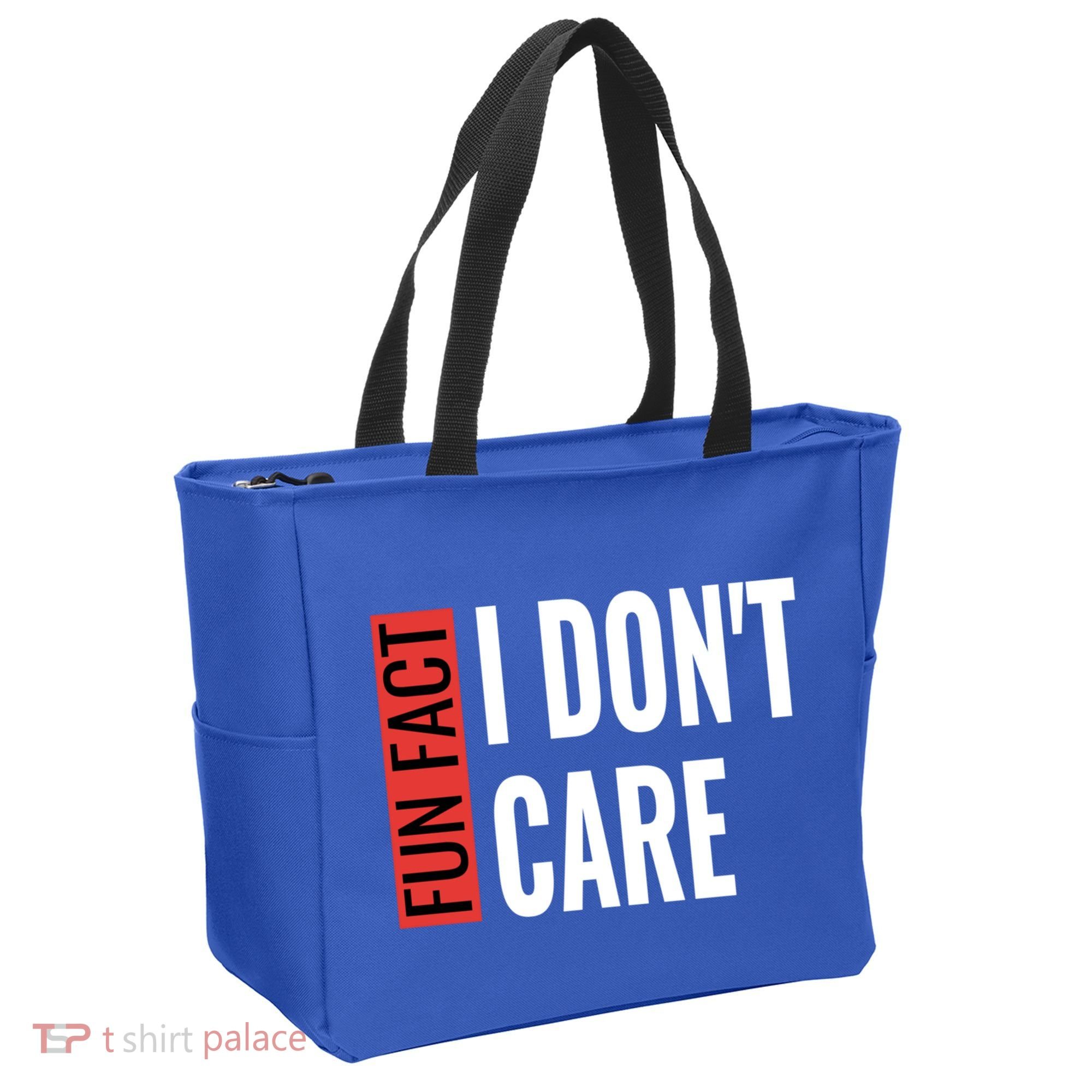 Fun Fact I Don't Care Sarcastic Saying Humorous Great Gift Tote Bag
