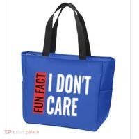 Fun Fact I Don't Care Sarcastic Saying Humorous Great Gift Tote Bag thumb 3