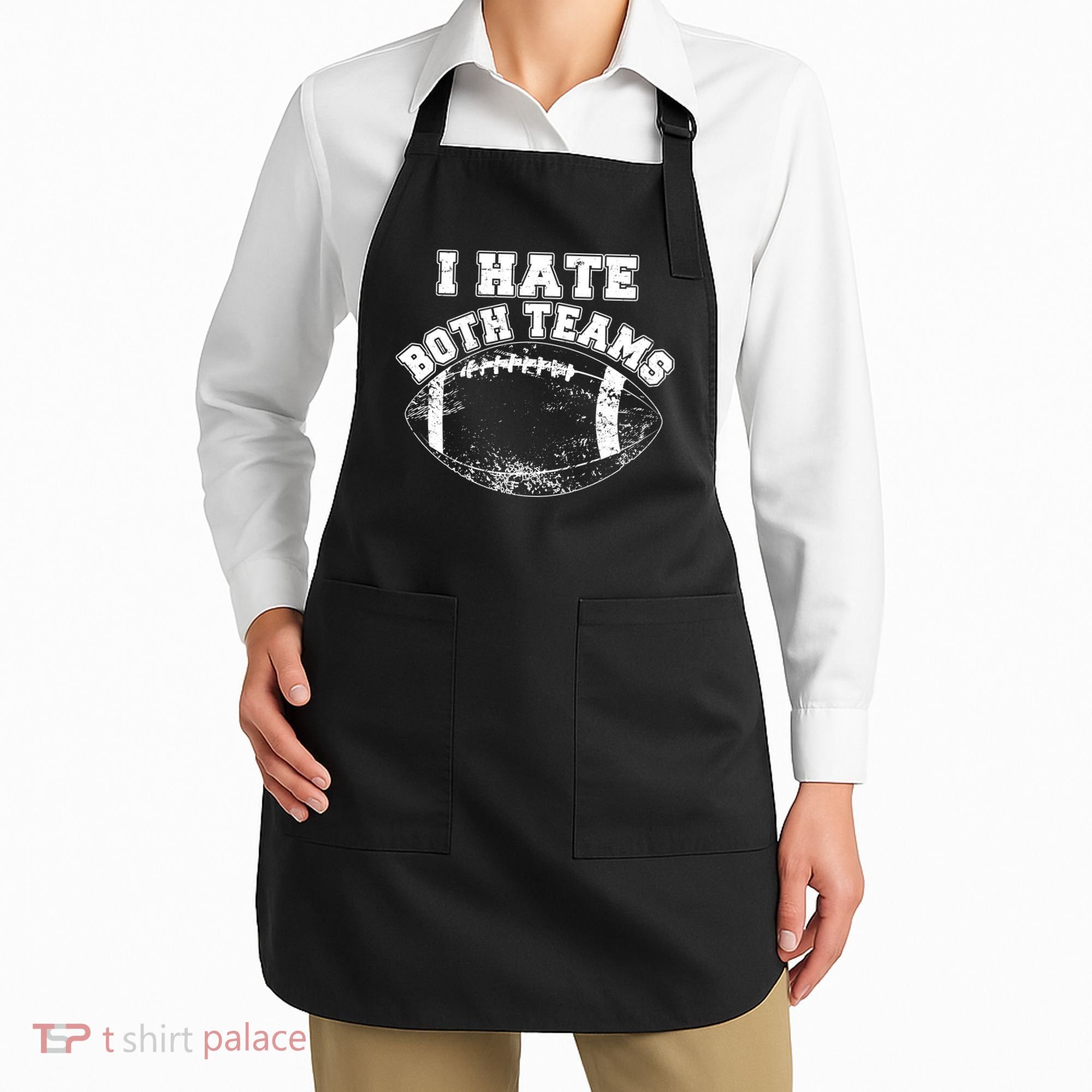 Funny Football I Hate Both Teams Apron
